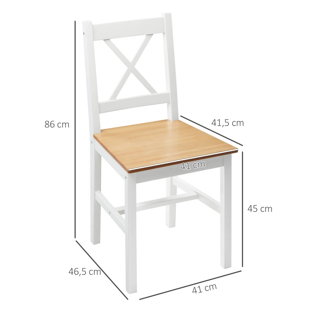 Sedia da pranzo ¨C zephmum ¨C bianco e legno massello