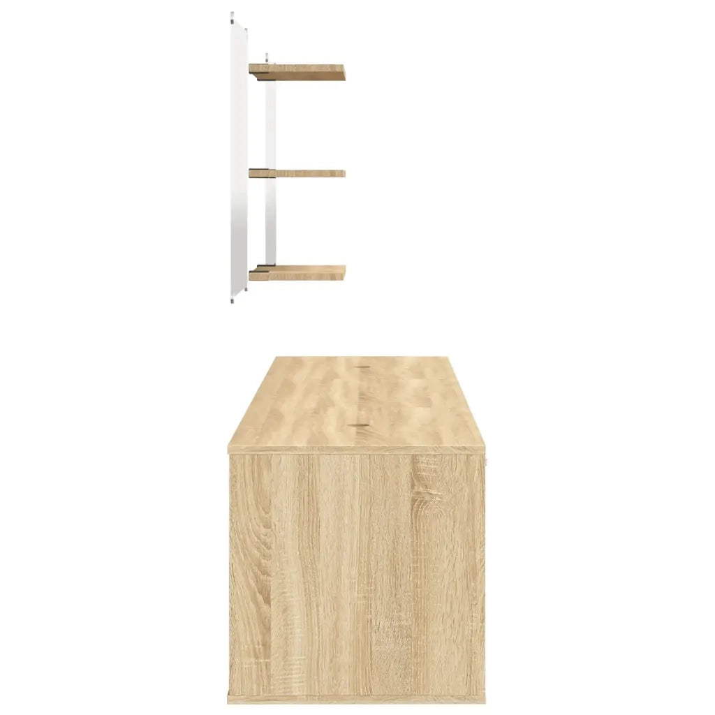 Set Mobili da Bagno | Armadio da bagno 6 pz Rovere in Legno Multistrato