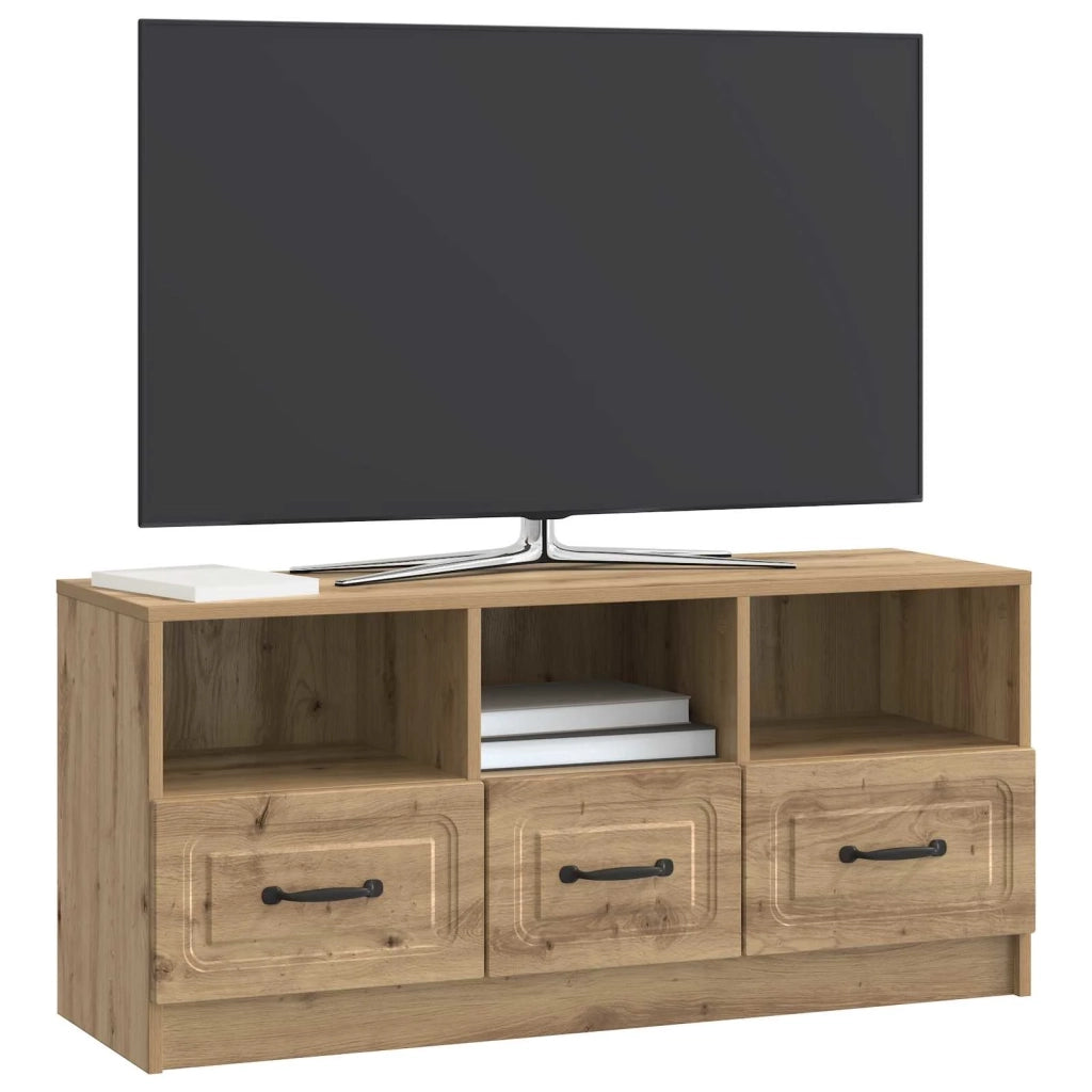 Mobile TV con cassetto Rovere Artigianale 102 x 34,5 x 47 cm