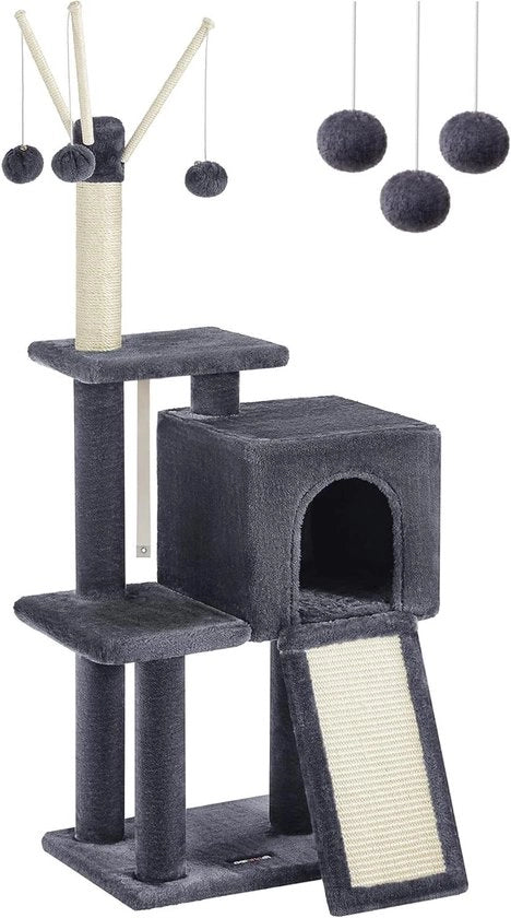 Cat Tree per Gatti, Gattini e Gattini, colore Pelo Cenere, Modello PCT143G01