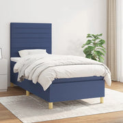 Giroletto a Molle con Materasso-Struttura Letto Blu 80x200 cm inTessuto 850326