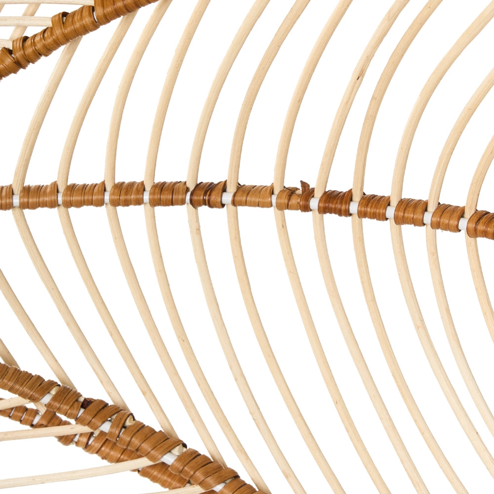 Lampada a sospensione Paralume in rattan naturale Lampada a sospensione in stile Boho intrecciata a mano a forma di fiore Illuminazione