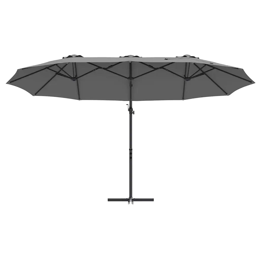 vidaXL Ombrellone a braccio da giardino Antracite 372 x 198 x 243 cm