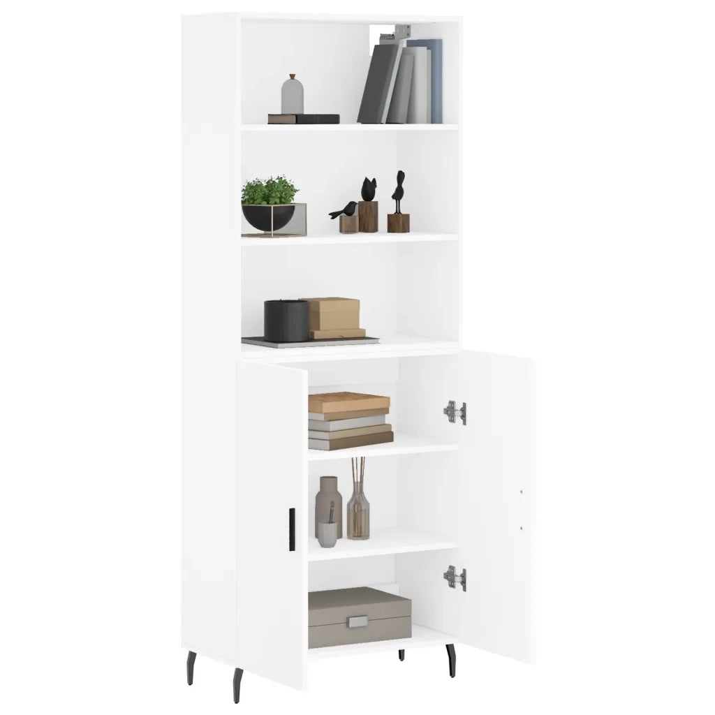 Credenza Bianca 69,5x34x180 cm in Legno Multistrato 3189269