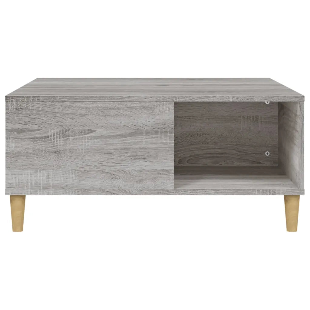 Tavolino Salotto Grigio Sonoma 80x80x36,5 cm Legno Multistrato 821098