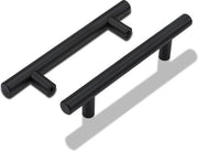 Set di maniglie per mobili - Maniglie per cucina - Maniglie per armadi - Rinnova i tuoi armadi - Acciaio inossidabile - 128 mm - Nero