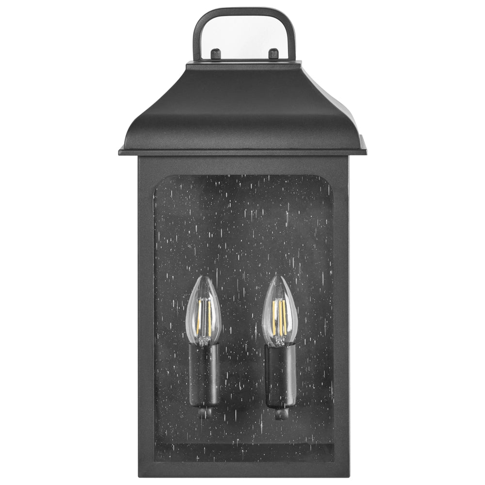 Lampada da Parete da Esterno in Metallo Nero Stile Tradizionale