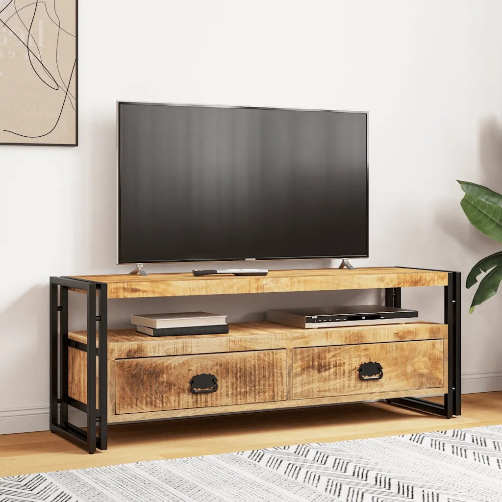 Mobile Porta TV 120x35x45 cm Legno Massello di Mango  cod mxl 11814