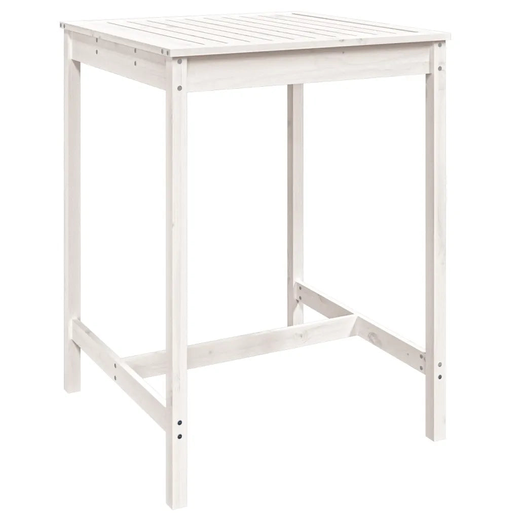 Set Bar da Giardino 5 pz | Set Salotto da Giardino Bianco in Legno Massello di Pino