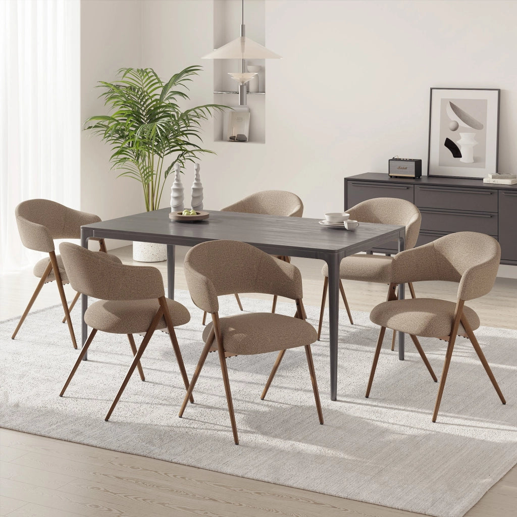 Set di 2 Sedie da Sala da Pranzo – Design Ergonomico e Confortevole, Stile Vintage - marrone