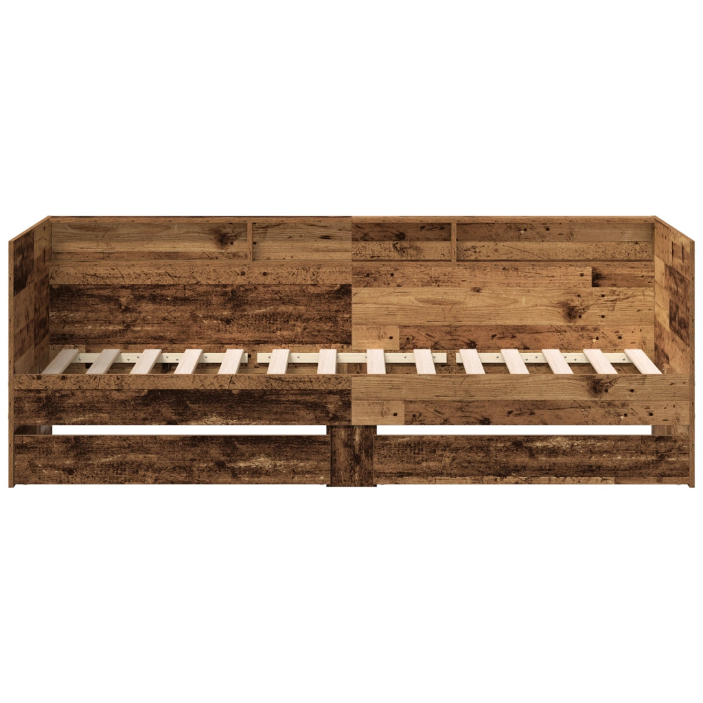 Letto Giorno con Cassetti Legno invecchiato Legno ingegnerizzato