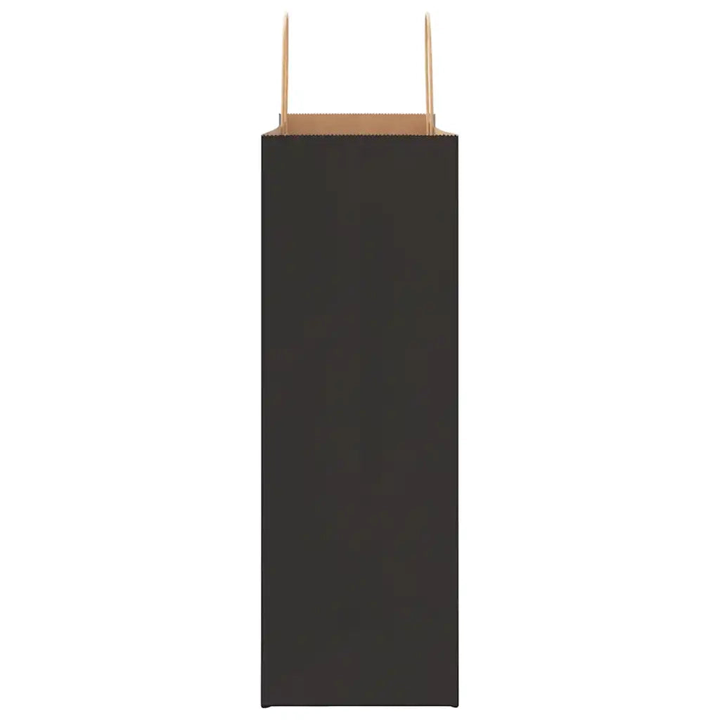 vidaXL Sacchetti di Carta 50 pz con Manici Neri 45x17x48 cm