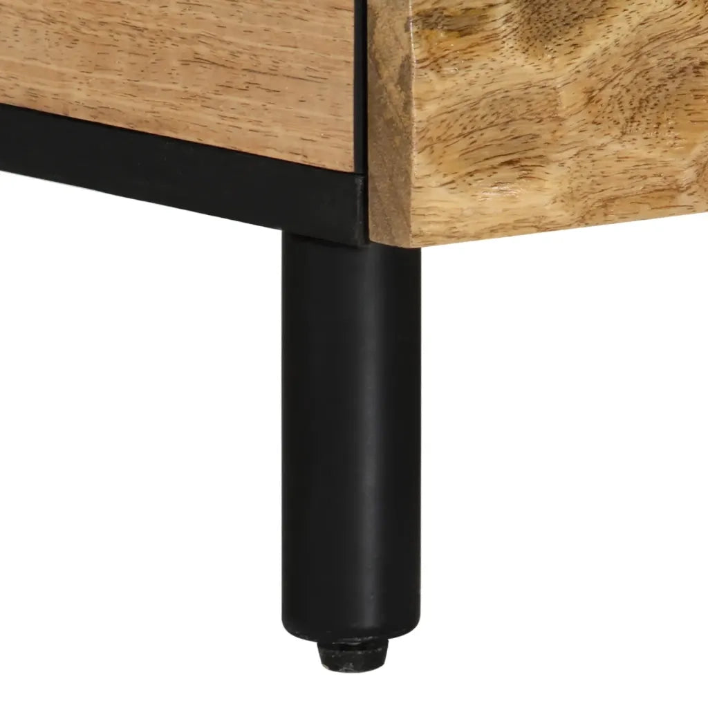 Comodino | Armadio da Notte | Mobiletto da notte 40x33x46 cm in Legno Massello di Mango