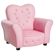 Poltrona/divano per bambini con gambe in legno massello, cuscino in schiuma, per camerette e sale giochi, 59 x 41,5 x 49 cm, per bambini da 1,5 a 3