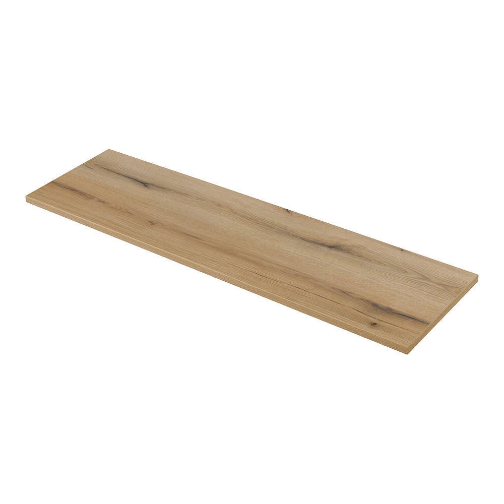 Set NEWPORT 2 Mobili Pensili Sottolavabo con Piano di Lavoro 160x60x40 cm Effetto Rovere [en.casa]