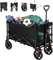 Trolley Opvougbile con freno - Trolley per Festa con contenitore per bicchieri - Trolley per Camping con capacità 100 kg - Carrello per Giardino con contenitore per bicchieri