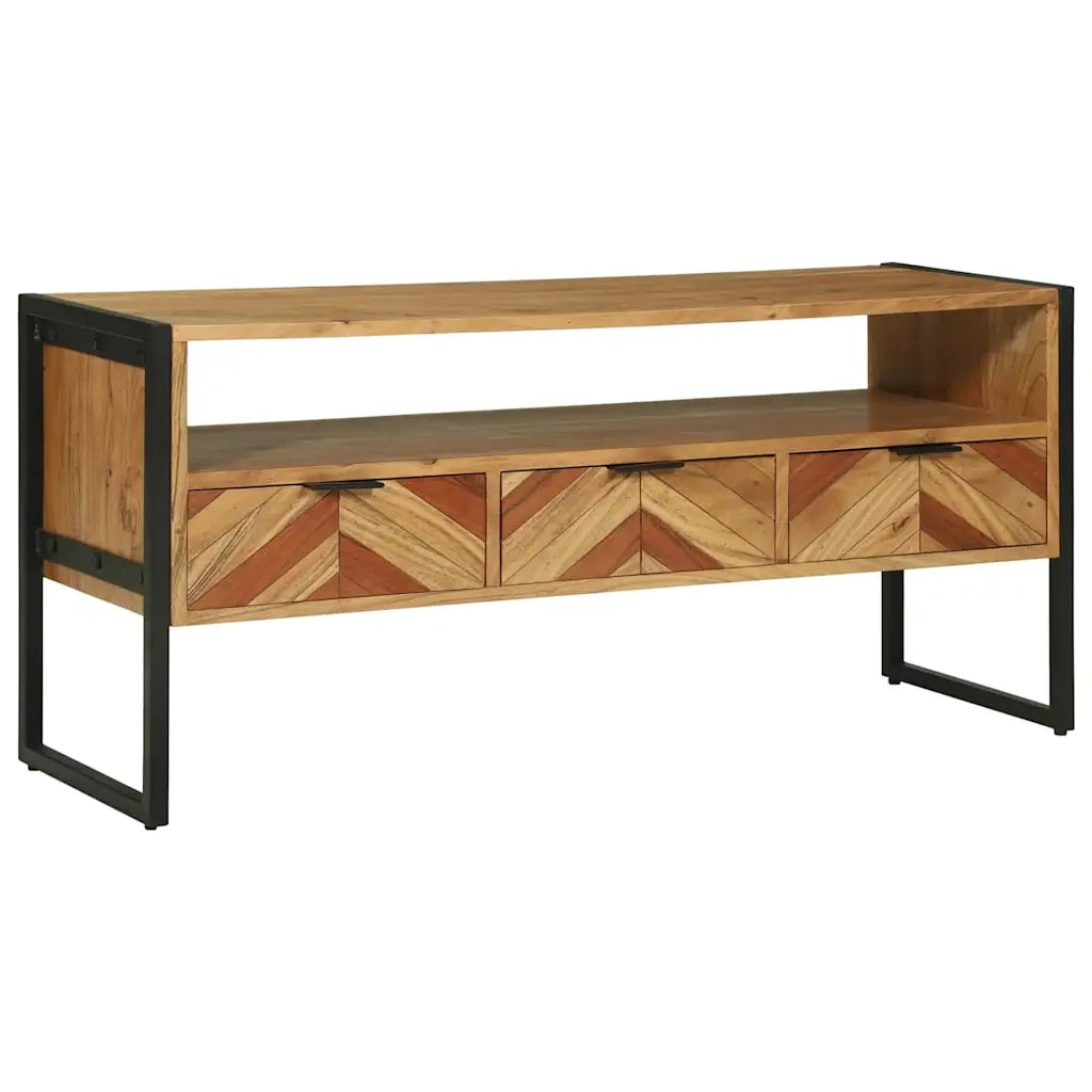 Mobile TV-Credenza per TV-Console TV Marrone 100 x 35 x 50 cm Legno massello di acacia