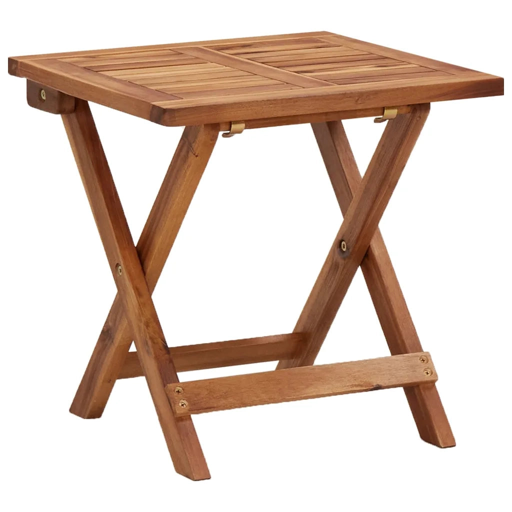 Set Lettino Prendisole con Tavolo 2 pz Legno di Massello Acacia  cod mxl 17718