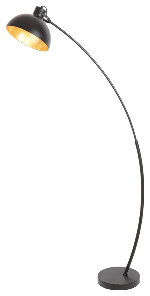 Lampada da terra ad arco Otto nero/oro E27 60W Rabalux