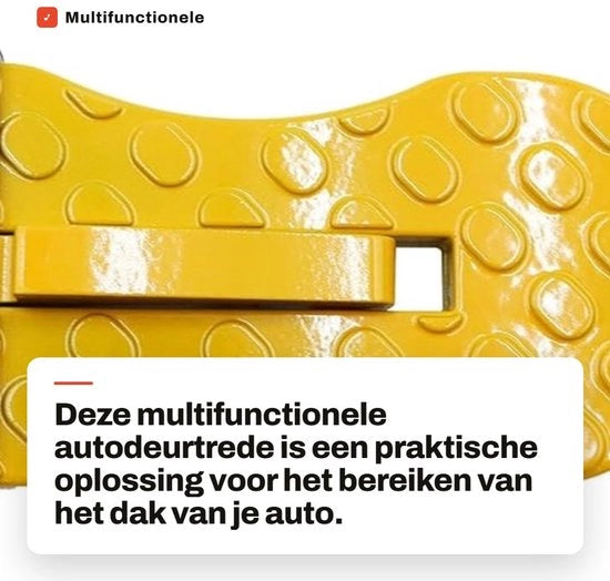Sistema di carico per auto con chiusura e blocco - Porta bagagli pieghevole con tettino - Chiusura di sicurezza - Capacità di carico 180 kg - Costruzione in lega di alluminio robusta - Stoccaggio compatto - Scala per auto con tettino