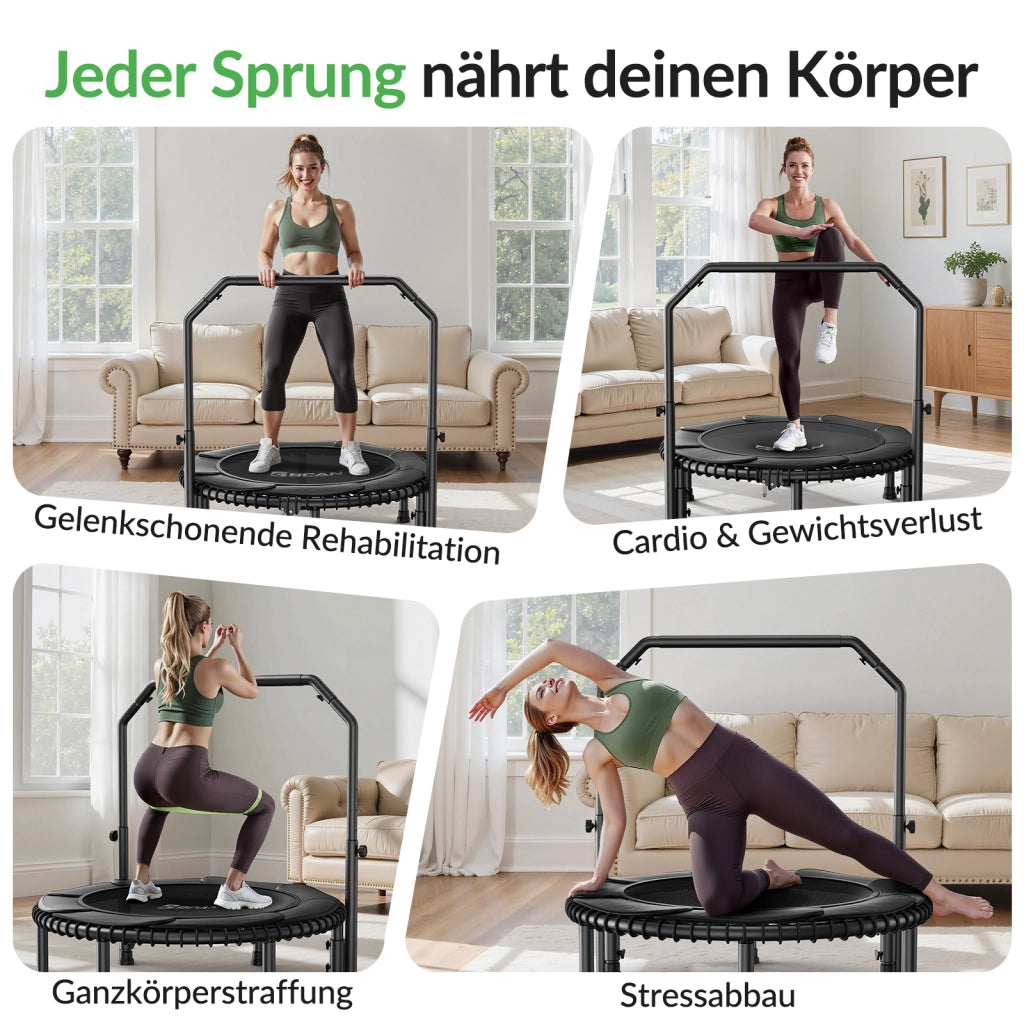Trampolino per Adulti ¨C Minimal ¨C Grigio, Polipropilene, 102 cm