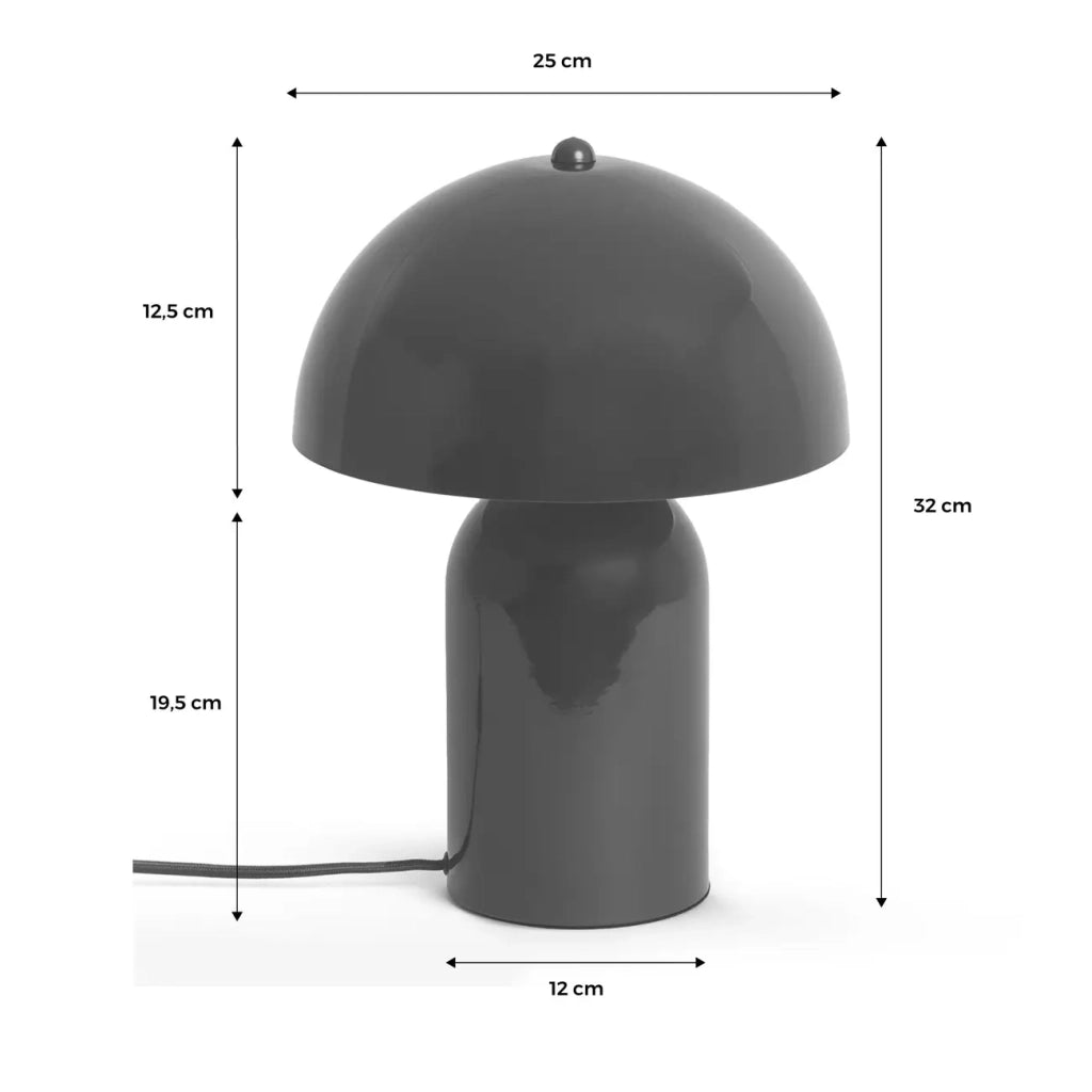 Lampada in metallo, 25cm, verde kaki