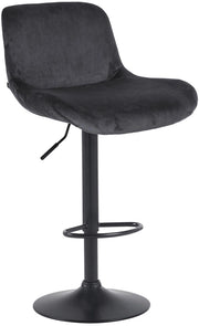Sgabello da bar Solon velluto nero 4