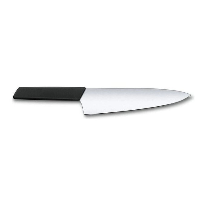 Victorinox 6.9013.20B Swiss Modern Coltello da Cucina Lama Extra Larga 20 cm Acciaio Inox Manico Nero colore Nero