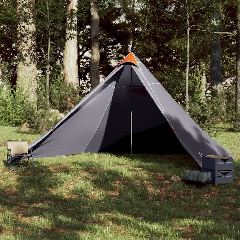Tenda Familiare Tipi 7 Persone Grigia e Arancione Impermeabile 94712
