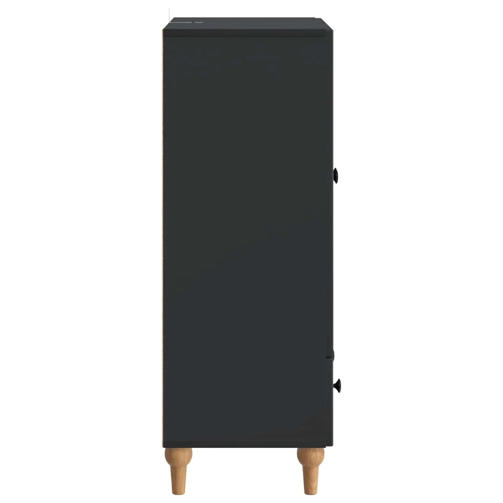 Credenza | Madia | Buffet da pranzo | Armadio da pranzo Nero 66 x 34,5 x 95 cm Legno ingegnerizzato