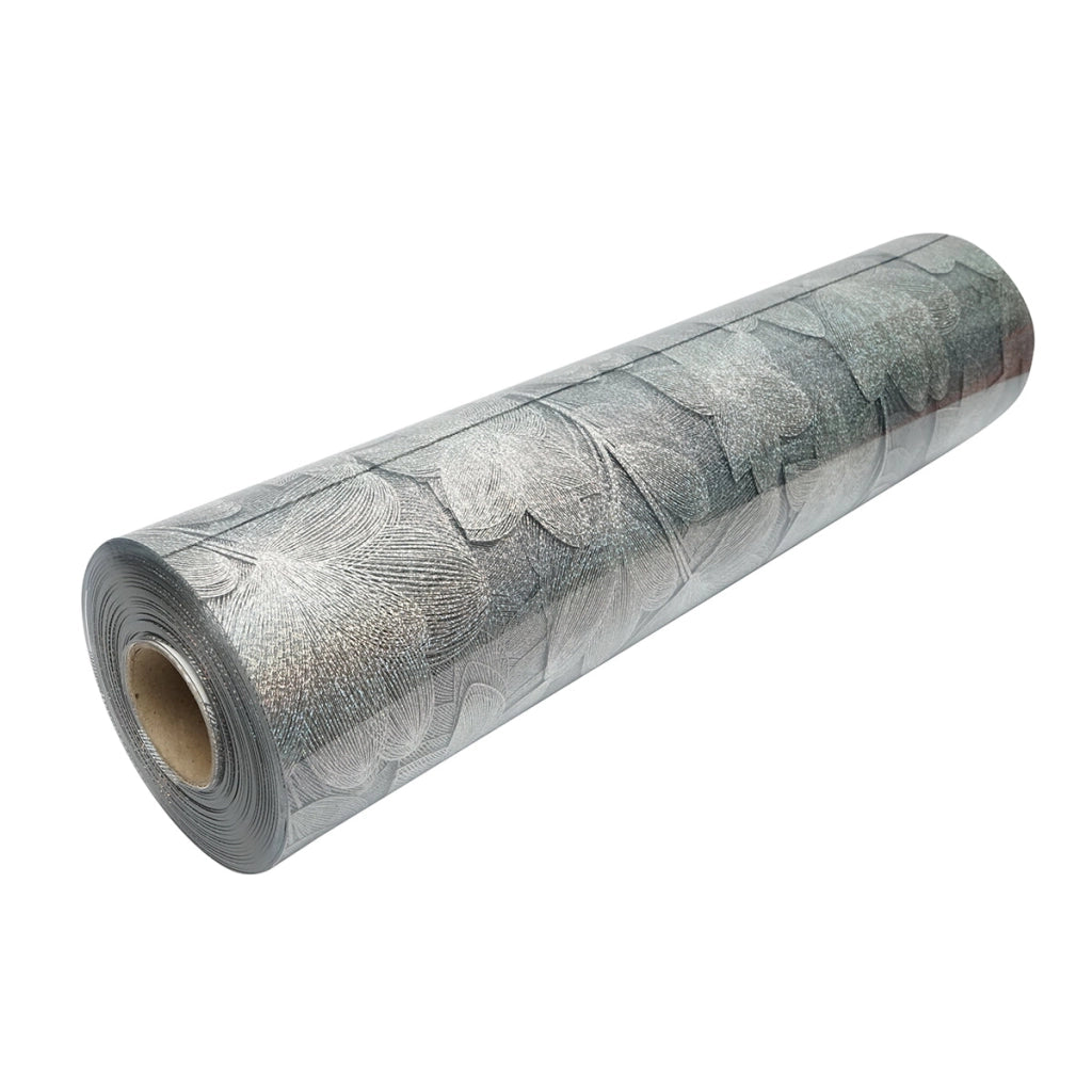 Rotolo pellicola protettiva per tavolo in PVC siliconato trasparente – modello floreale Materiale: PVC siliconato trasparente  Dimensioni rotolo: 0,80 × 20 m Breckner Germany