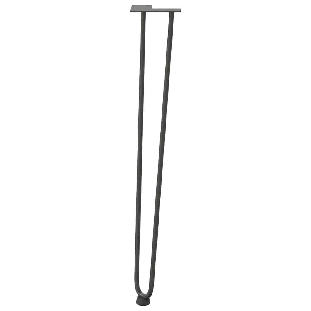 Set di 4 gambe a forcina moderne per consolle 72 x 12 x 12 cm con piedini regolabili acciaio massiccio antracite 02_0056725