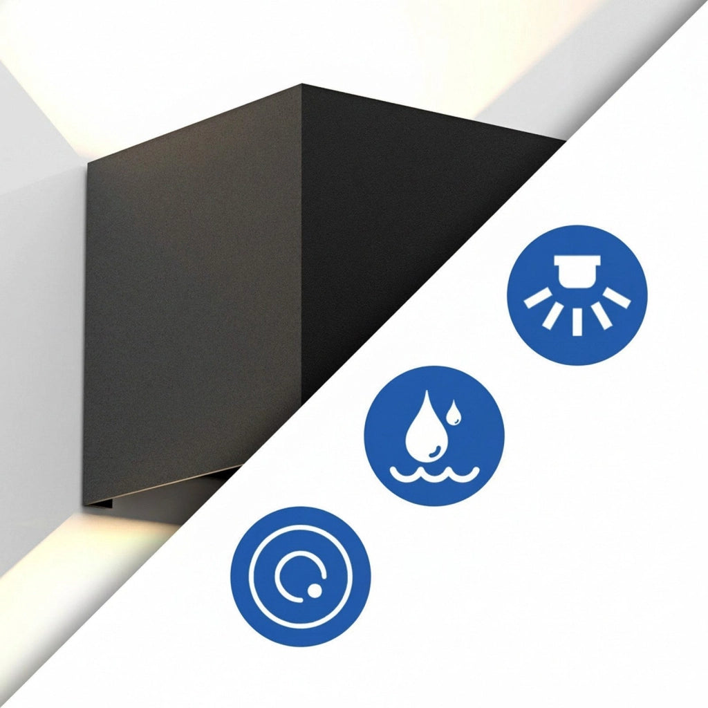 ZMH Lampada da Parete LED 5W Moderne luce verso l'alto e il basso per camera e corridoio