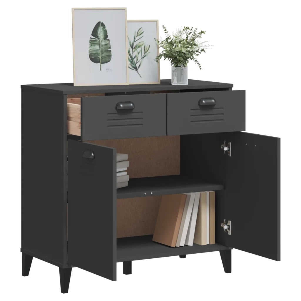 Credenza VIKEN Antracite 80x40x80 cm in Legno Multistrato 374937