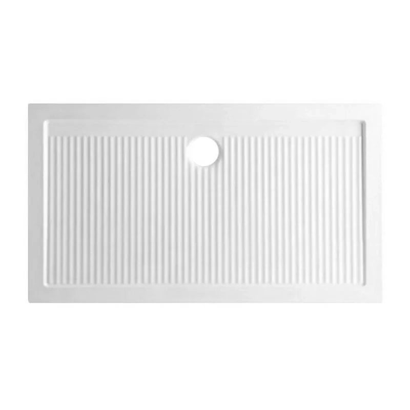 Piatto doccia 70x90 H 6.5 rettangolare in ceramica bianca con antiscivolo Ferdy