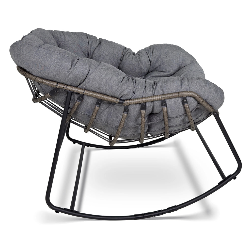 Sedia a dondolo uovo, poltrona dondolo da giardino grigio – Dream - SD01DR