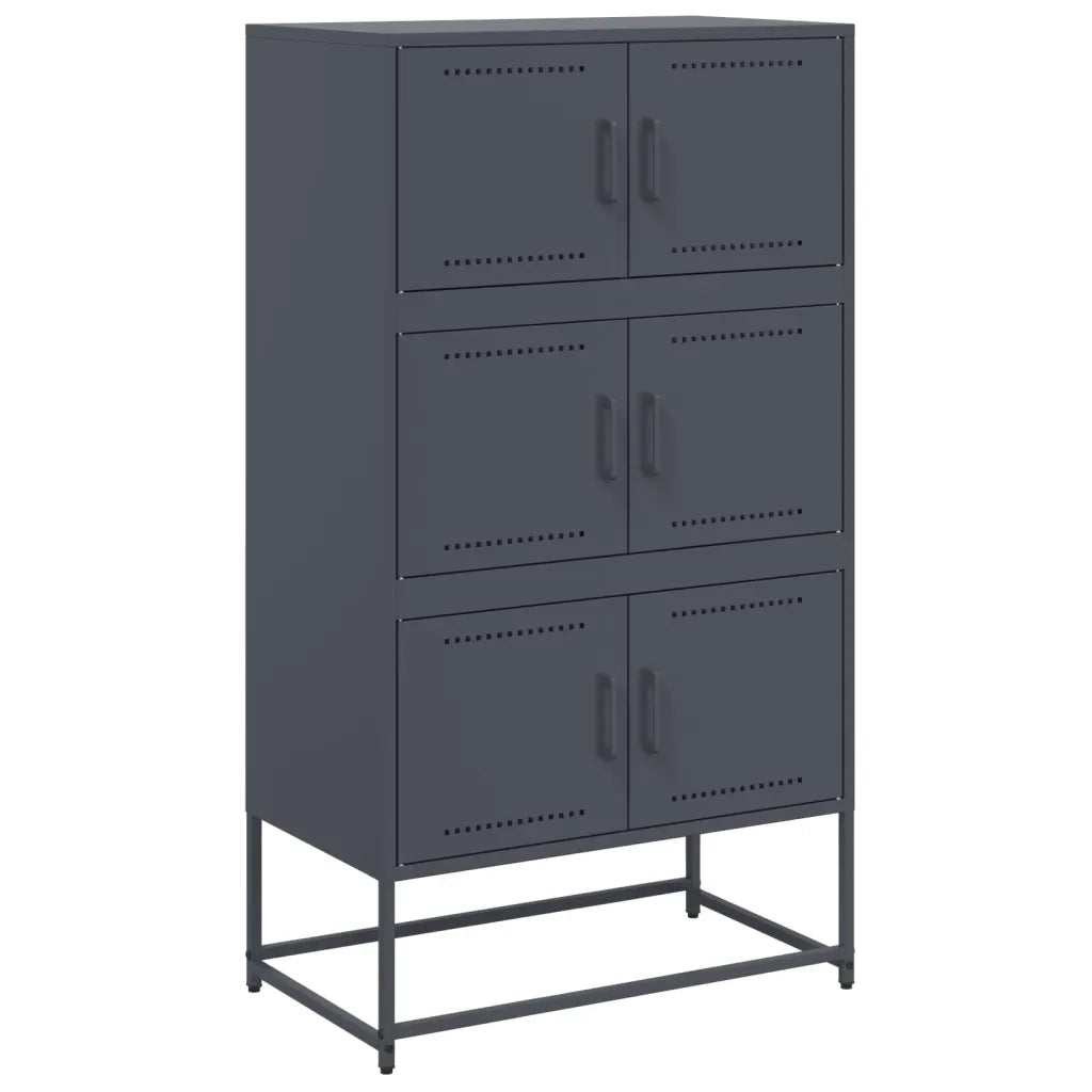 Credenza | Madia | Buffet da pranzo | Armadio da pranzo Antracite 68,5x38,5x123,5 cm in Acciaio