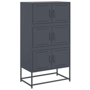 Credenza | Madia | Buffet da pranzo | Armadio da pranzo Antracite 68,5x38,5x123,5 cm in Acciaio