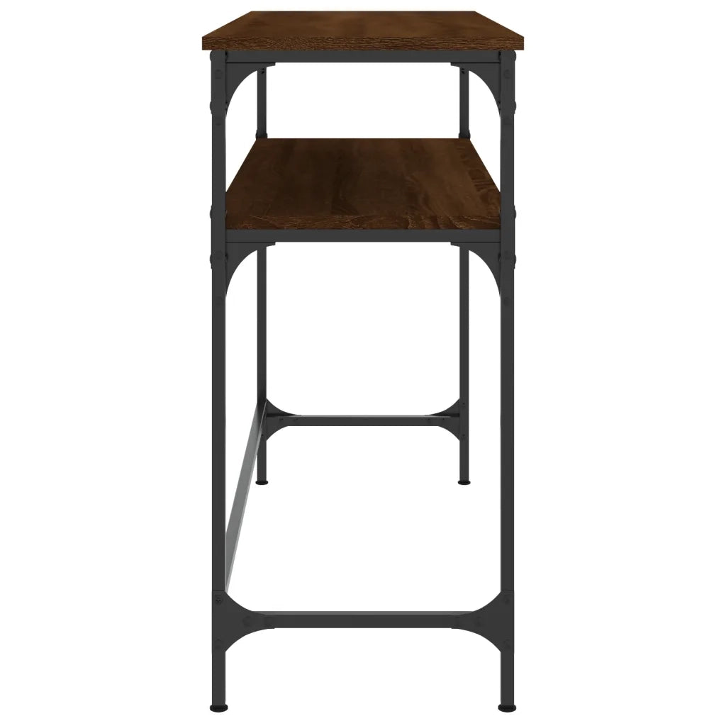Tavolo Consolle | Tavolo d'Ingresso Rovere Marrone 100x35,5x75 cm Legno Multistrato