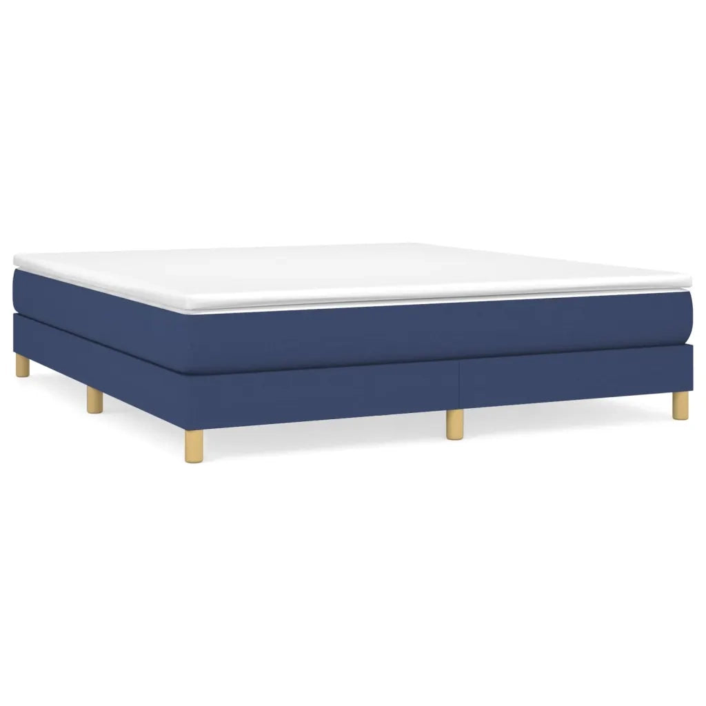 Struttura Letto a Rete a Molle Blu 160x200 cm in Tessuto 3120628