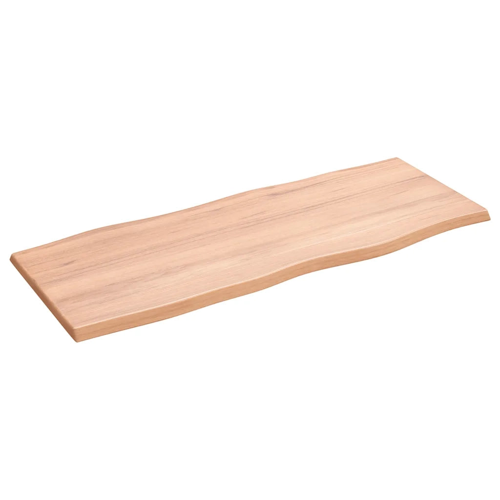 Piano Tavolo Marrone Chiaro 100x40x2 cm in Rovere Non Trattato 363947