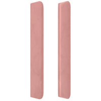 Testiera ad Orecchio Rosa 183x16x118/128 cm in Velluto 3119365