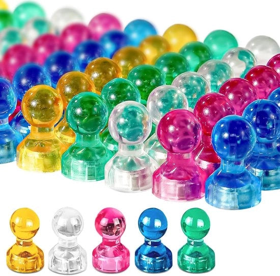 Magnetici 60 pezzi per frigorifero per lavagna magnetica mini magneti forti per lavagna bianca per frigorifero, magneti per parete, foto