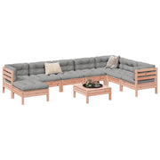 Set Divani Giardino 9 pz Cuscini Legno Massello Abete Douglas 3299590