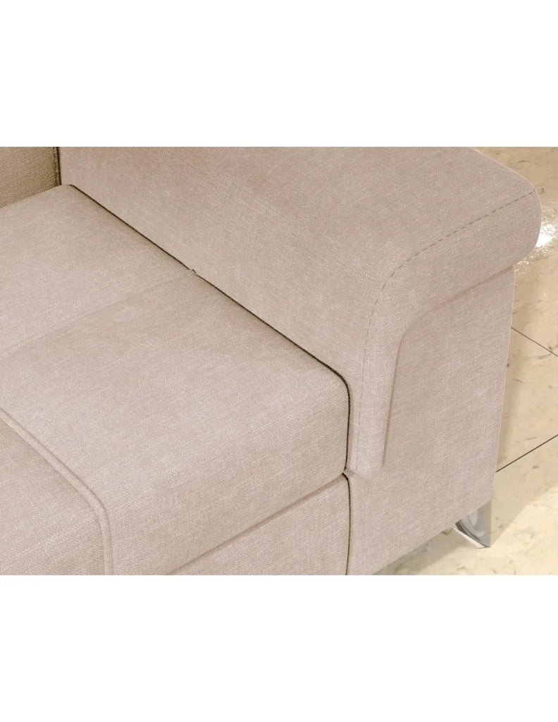 Divano angolare convertibile PALAZZO 4 posti beige – angolo destro con baule