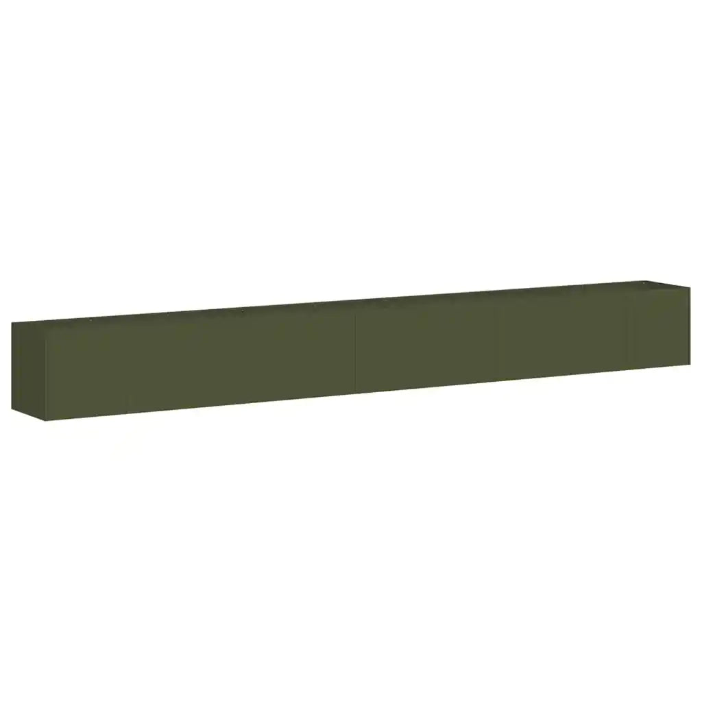 Fioriera Verde Oliva 360x40x40 cm in Acciaio Laminato a Freddo 860699