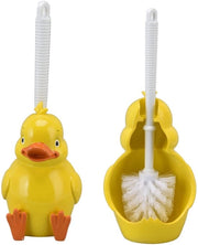Spazzola per il water Compact Design - Gialla Anatra - Ambientalmente Piena di Rispetto - Risparmia Spazio - Ideale Regalo per il Papà - Sicura da Utilizzare - Set di Spazzole per il Water