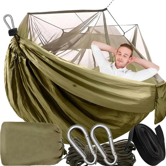 Hangmat da Campeggio Ultraleggera con Sacchetto per Pioggia - 260 x 140 cm