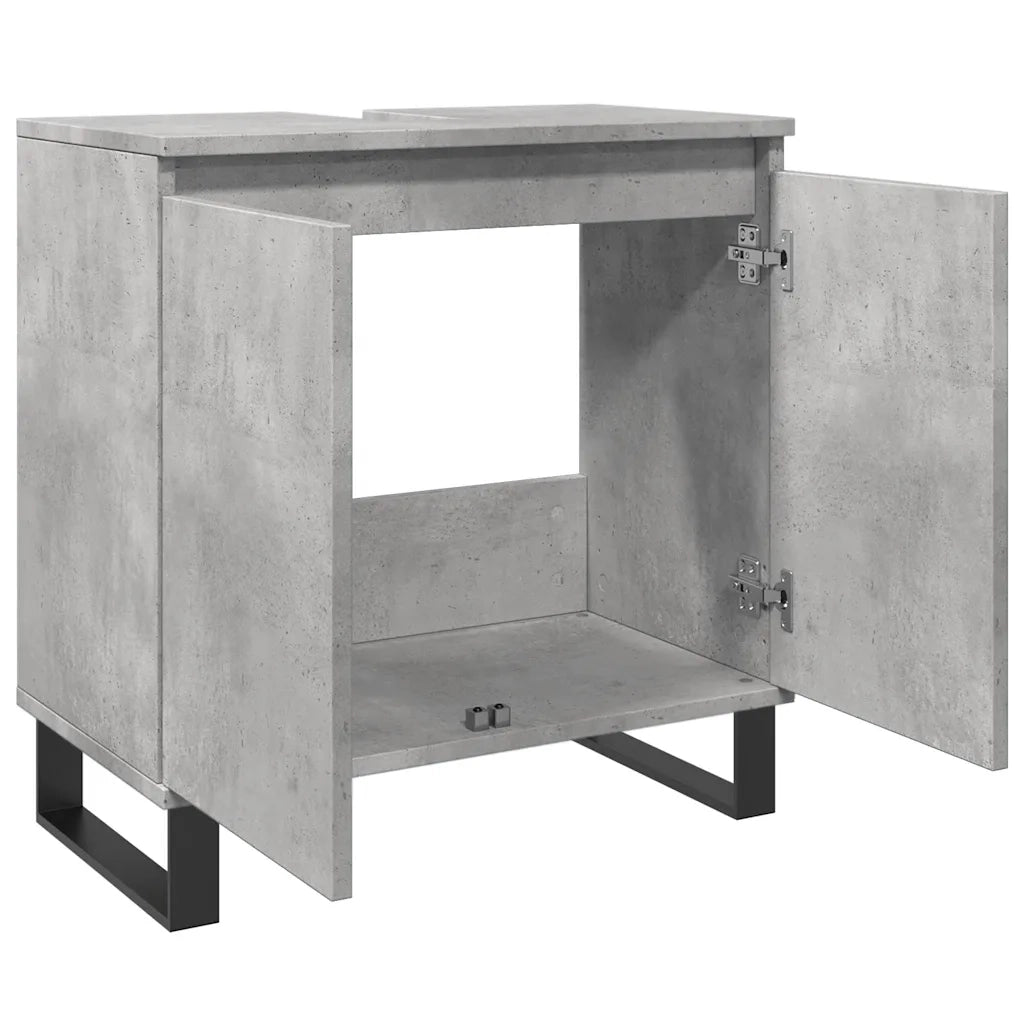 Armadietto da Bagno | Armadio da bagno Grigio Cemento 58x33x60cm in Truciolato