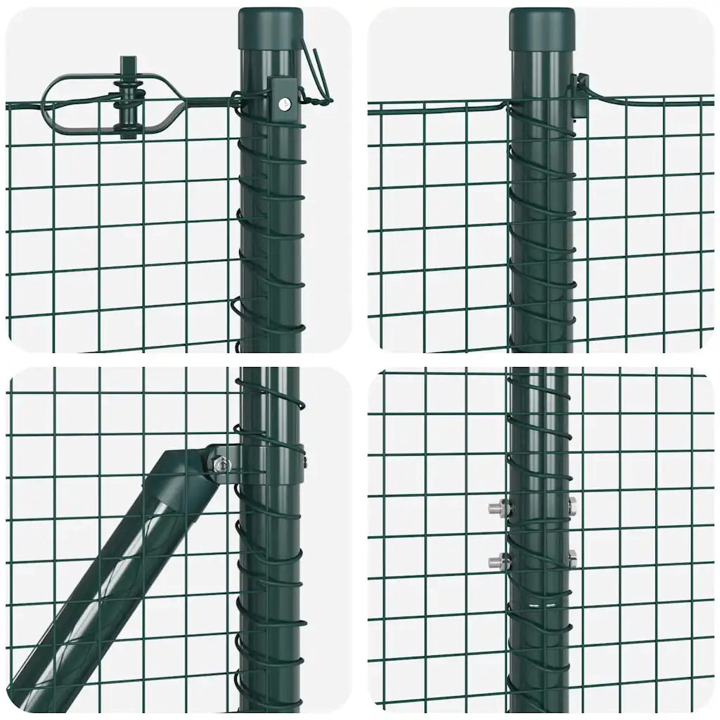 Palo della recinzione | Pannello per recinzione Acciaio e PVC Verde